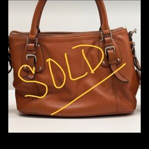 SOLD- Elegant Brown genuine Leather Handbag